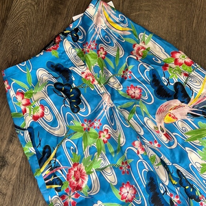 Zara‎ women’s bright floral silk light wide leg 70 style pants xs NWT